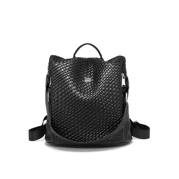 Anti-theft Backpack Purse for Women Waterproof Woven Leather Rucksack Casual🐳 - Picture 1 of 6